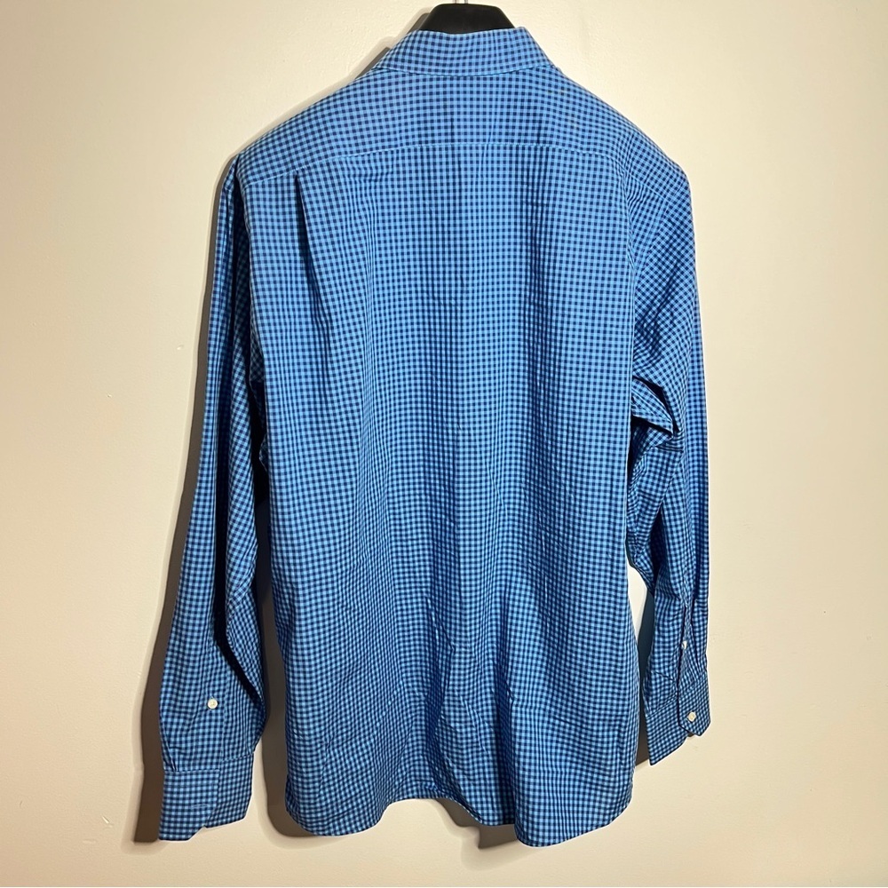Daniel Cremieux Men’s Large Blue Navy Check Shirt 100% Cotton Button-Down Shirt - Picture 8 of 11